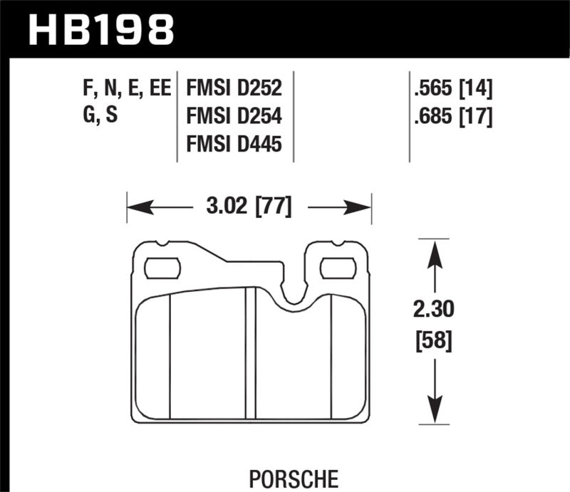 Hawk 77-88 Porsche 924 / 78-85 & 92-95 928 / 83-91 944 DTC-60 Rear Race Brake Pads