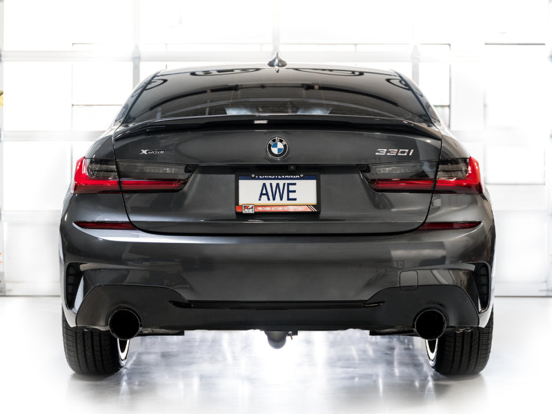 AWE 19-23 BMW 330i / 21-23 BMW 430i Base G2X Touring Axle Back Exhaust - Diamond Black